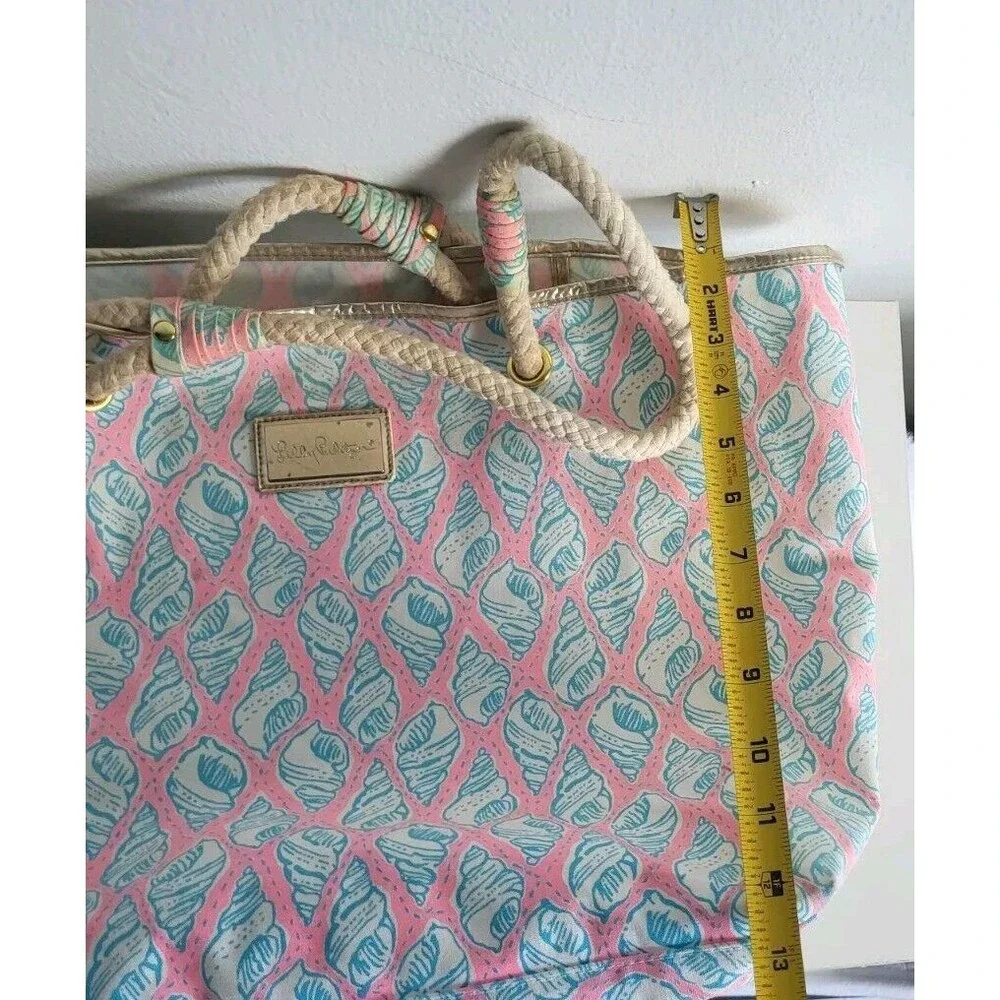 Lilly Pulitzer Let’s Cha Cha Shoreline beach tote Pink bag - Picture 7 of 7